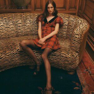 Hill House - Cherry Tartan Dress